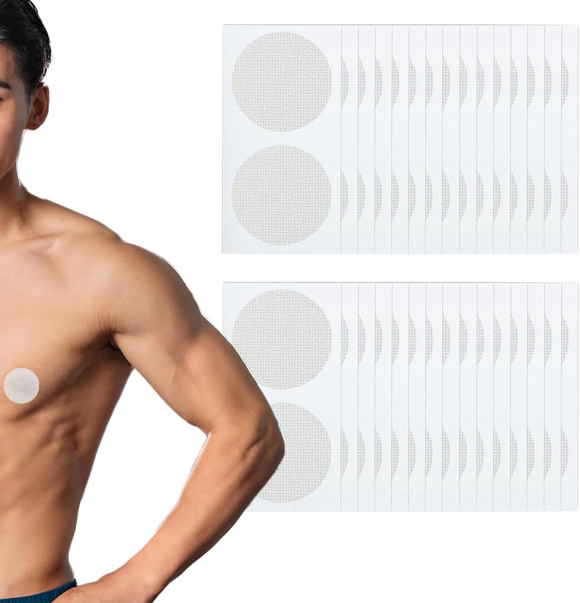 Waterproof Nipple Tape voor Mannen, Onzichtbare Tepelbescherming, Ideaal voor Sporters en Atleten, 30 Paar