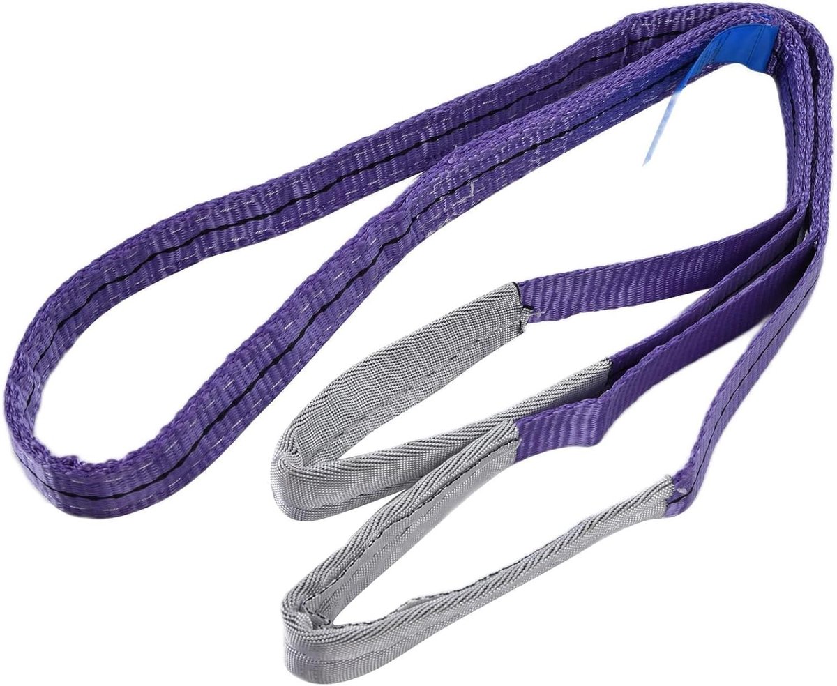 Hijsband Platte Riem - Touw Hijsband - Zware Lasten Tillen - Verdikt PES Materiaal - 2 meter - Paars