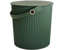 Omnioutil Bucket - Opbergemmer met deksel - Veelzijdig gebruik - Draagkracht 150 kg - 10 liter - Donkergroen