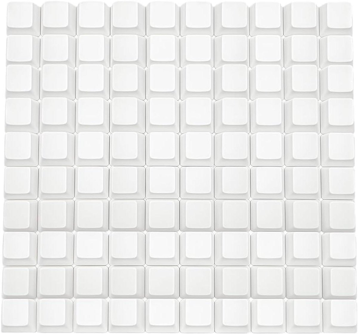 Keycaps Set - Lege toetsen - Toetsenbord Personaliseren - PBT Materiaal - 100 stuks - Wit