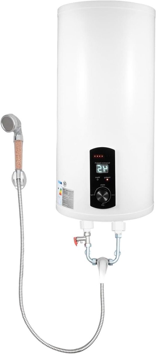Warmwaterboiler - Boiler Keuken Badkamer - Direct Warm Water - IPX4 Waterdicht - 60 Liter - Wit