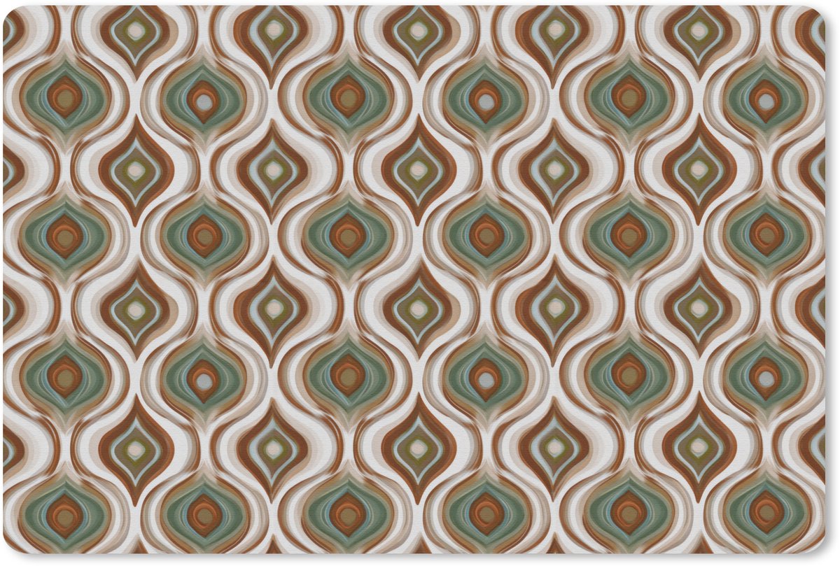Muismat 13x8 cm - Mousepad Motief - Patroon - Kleurrijk - Muismatten