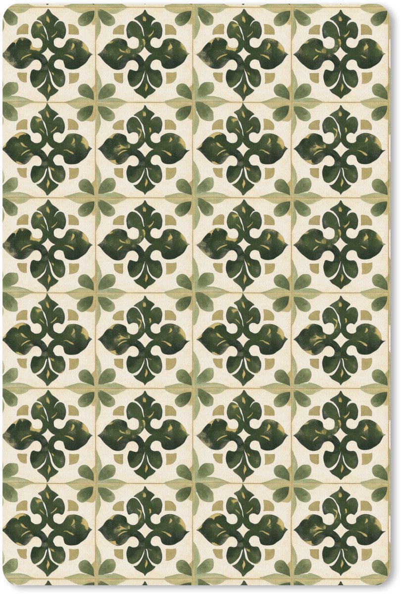 Muismat 13x20 cm - Mousepad Patroon - Tegel - Groen - Muismatten
