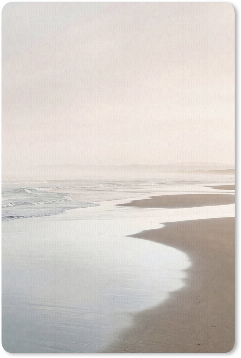 Muismat 13x20 cm - Mousepad Kustlijn - Strand - Oceaan - Muismatten