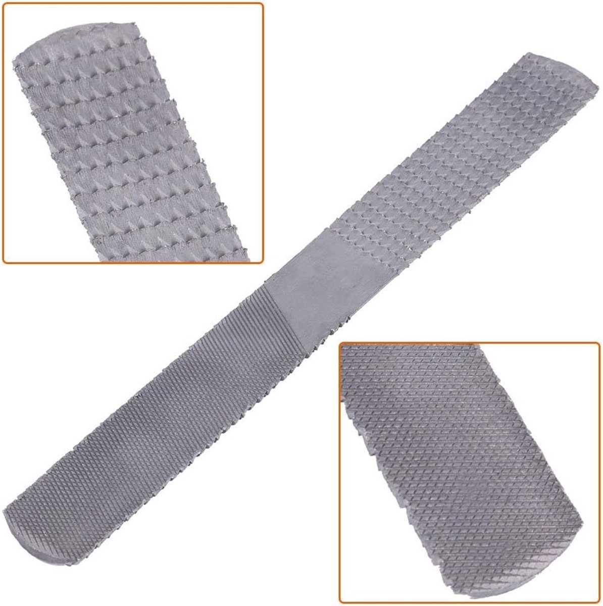 Half Ronde Houten Rasp 4 in 1 - Stalen Rasp voor Houtbewerking, Carving en Grof Raspwerk, 8 Inch