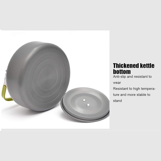 Camping Waterketel - Theepot Outdoor - Water Koken - Europese Stijl Tuit - 1.2 Liter - Grijs — afbeelding 2