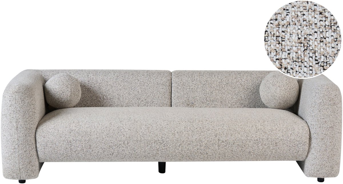 LEIREN - Driezitsbank - Beige - Polyester