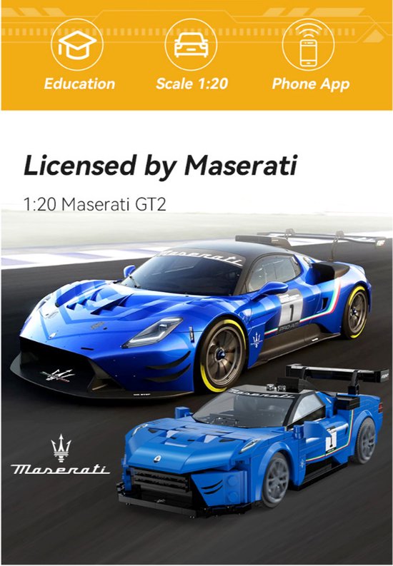 CADA Maserati MC20 GT2 1:20 RC - C51089W - - ONESIZE - Afbeelding 3