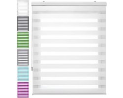Jaloezieën - Raambekleding Gordijnen - Privacy en Zonwering - Lichtregulerend - 105 x 250 cm - Wit