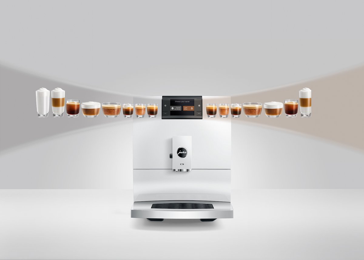 JURA C9 Piano White - Volautomaat met 17 koffiespecialiteiten thumbnail 5