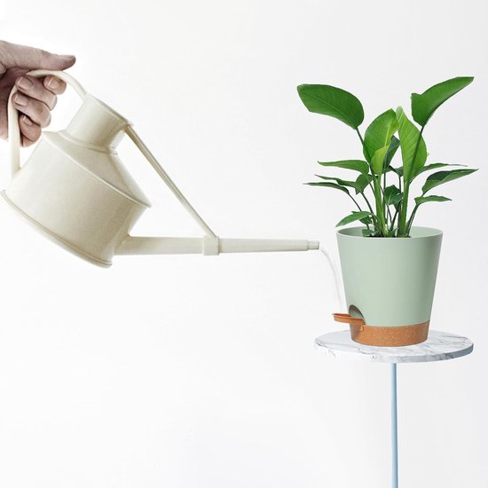 Zelfwaterende plantenset (geschikt voor buitenplanten) 7“/6,5”/6“/5,5”/5" Vijfdelige set voor kamerplanten Groene plastic potten voor binnen met afwateringsgaten Diepe troggen voor vetplanten van Merkloos	 — afbeelding 3