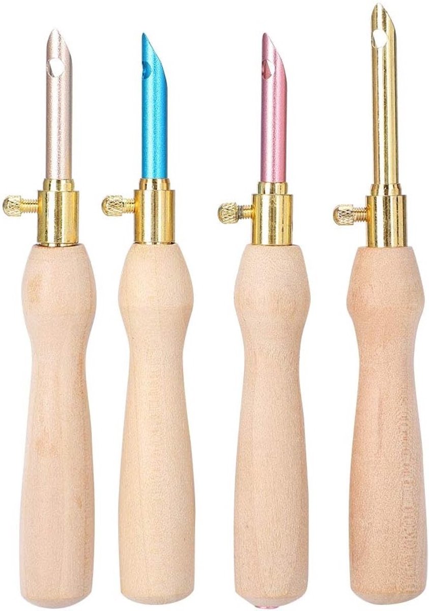 Draagbare Punch Needle Set voor Naai- en Viltprojecten - 4 Stuks voor Beginners en Creatieve DIY Crafting