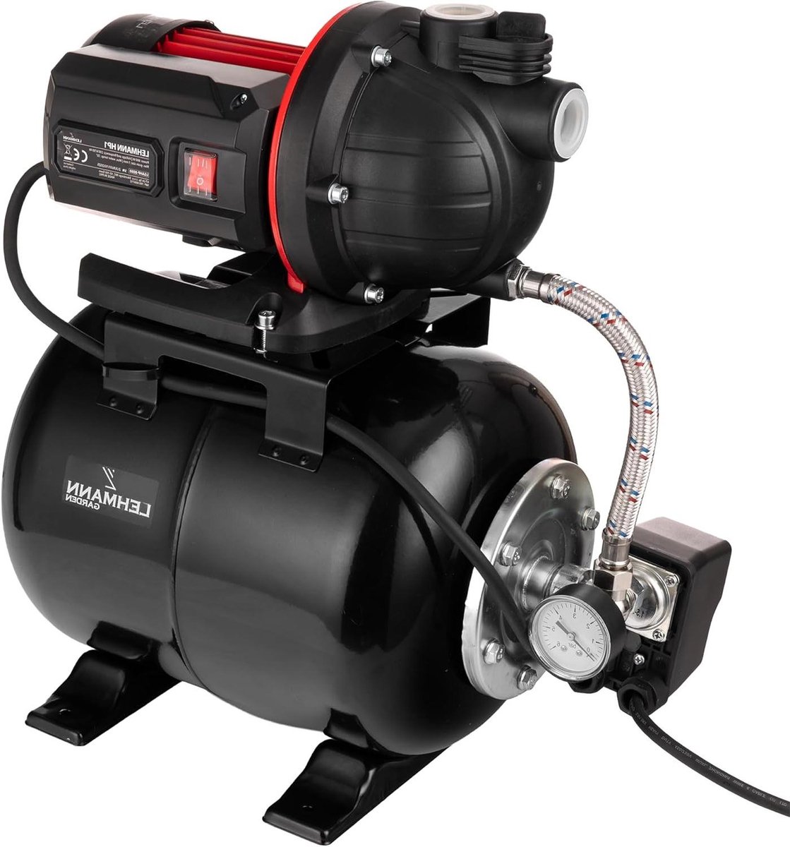Hydrofoorpomp - Drukwaterpomp - Waterdruk Verhoging - Zelfaanzuigend - 19 L - Zwart