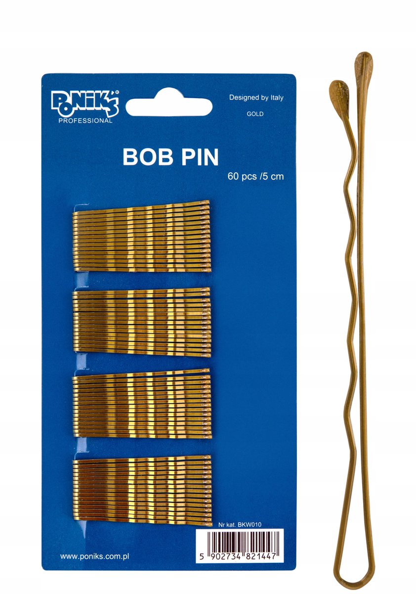Ponik's Haarspelden Kappers - Gouden Golfvormige Met Bal - 60 stuks 5 cm Sterk