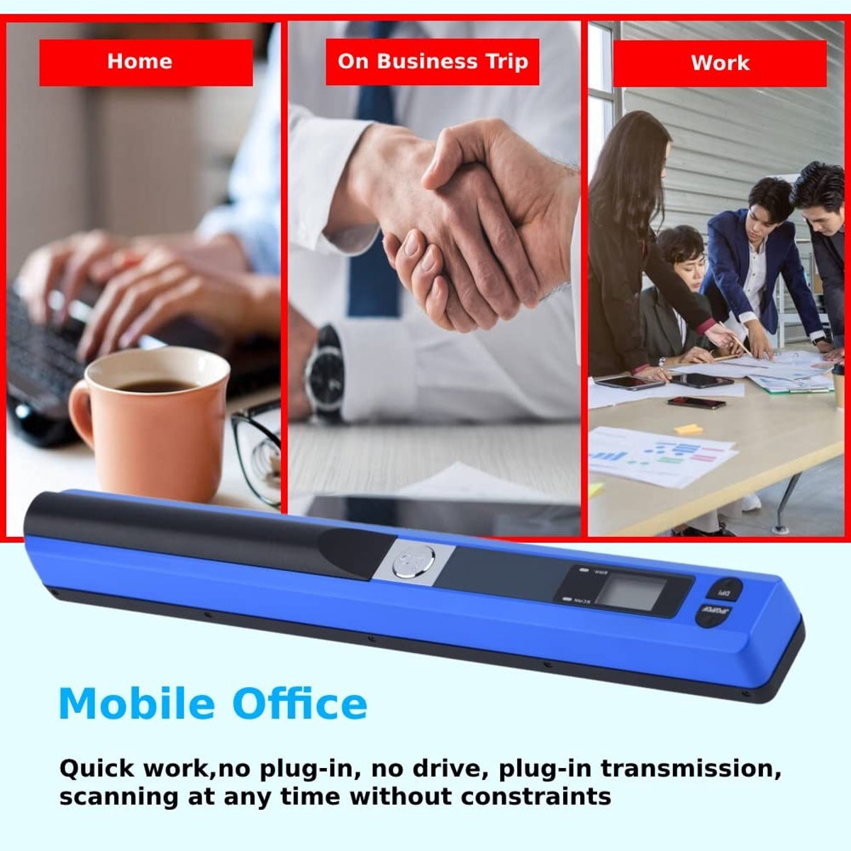 aladdien Handscanner Draadloze Document Scanner 900 Resolutie Compact Formaat Ideaal voor Thuis en Kantoor A4 Formaat thumbnail 6