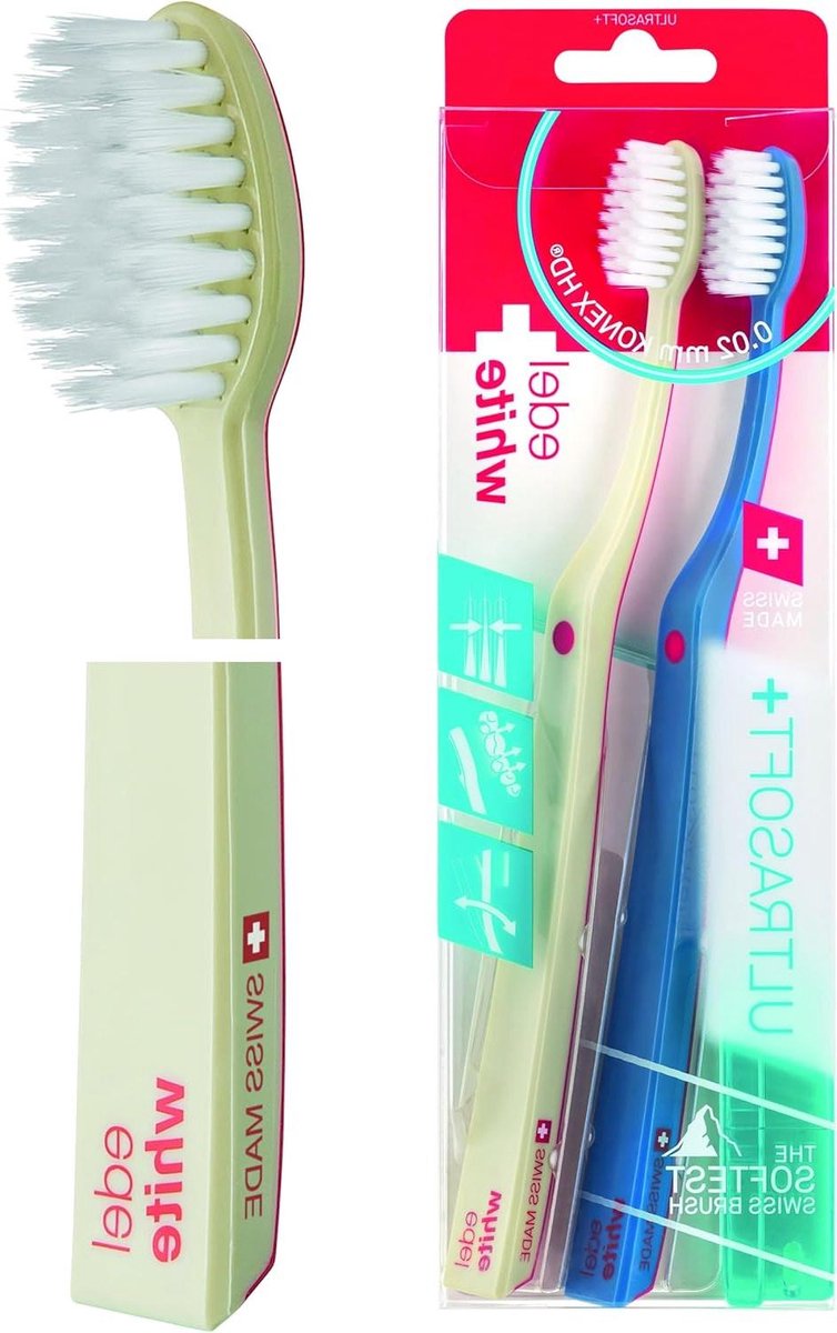 Ultra-Soft Tandenborstels - Handtandenborstels Duo - Zorgvuldige Mondreiniging - Drukvrije Technologie - 2 Stuks - Blauw