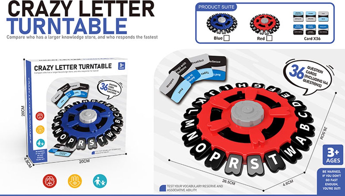 Alfabet Wiel - Letterspel - Alfabetspel - Puur Plezier - Makkelijk en Moeilijk
