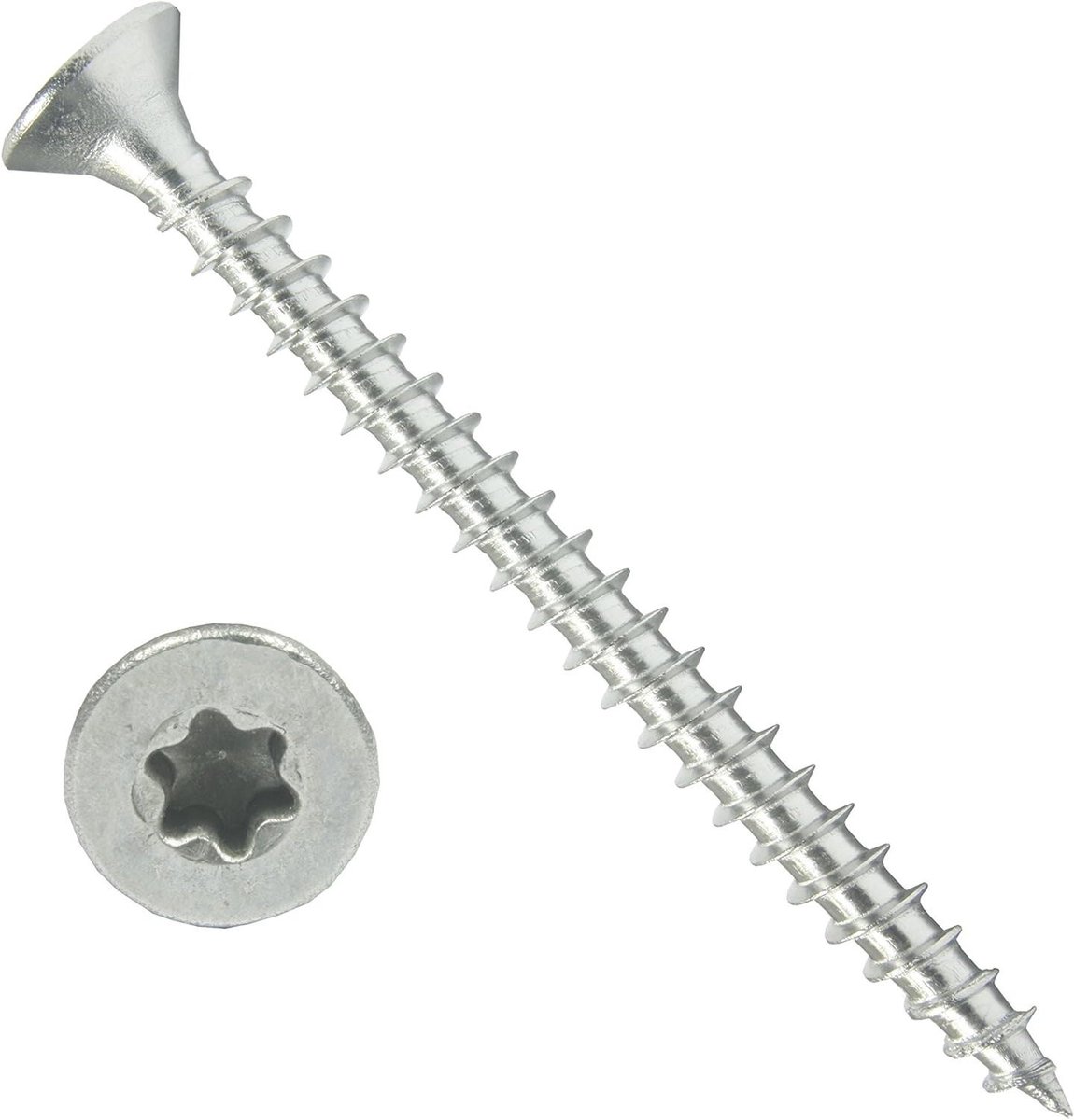 Chipboard Screws - Spaanplaat Schroeven - Meubels Monteren - Volledige Schroefdraad - 5x60 mm - Zilver
