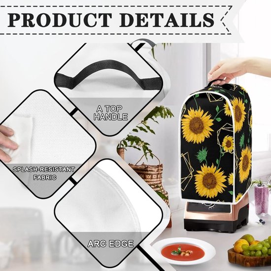 Blender Cover - Mixerhoes Keuken - Apparaat Beschermen - Stof- en Vlekbestendig - 24x18x43 cm - Sterrenhemel Uil van Merkloos — afbeelding 2