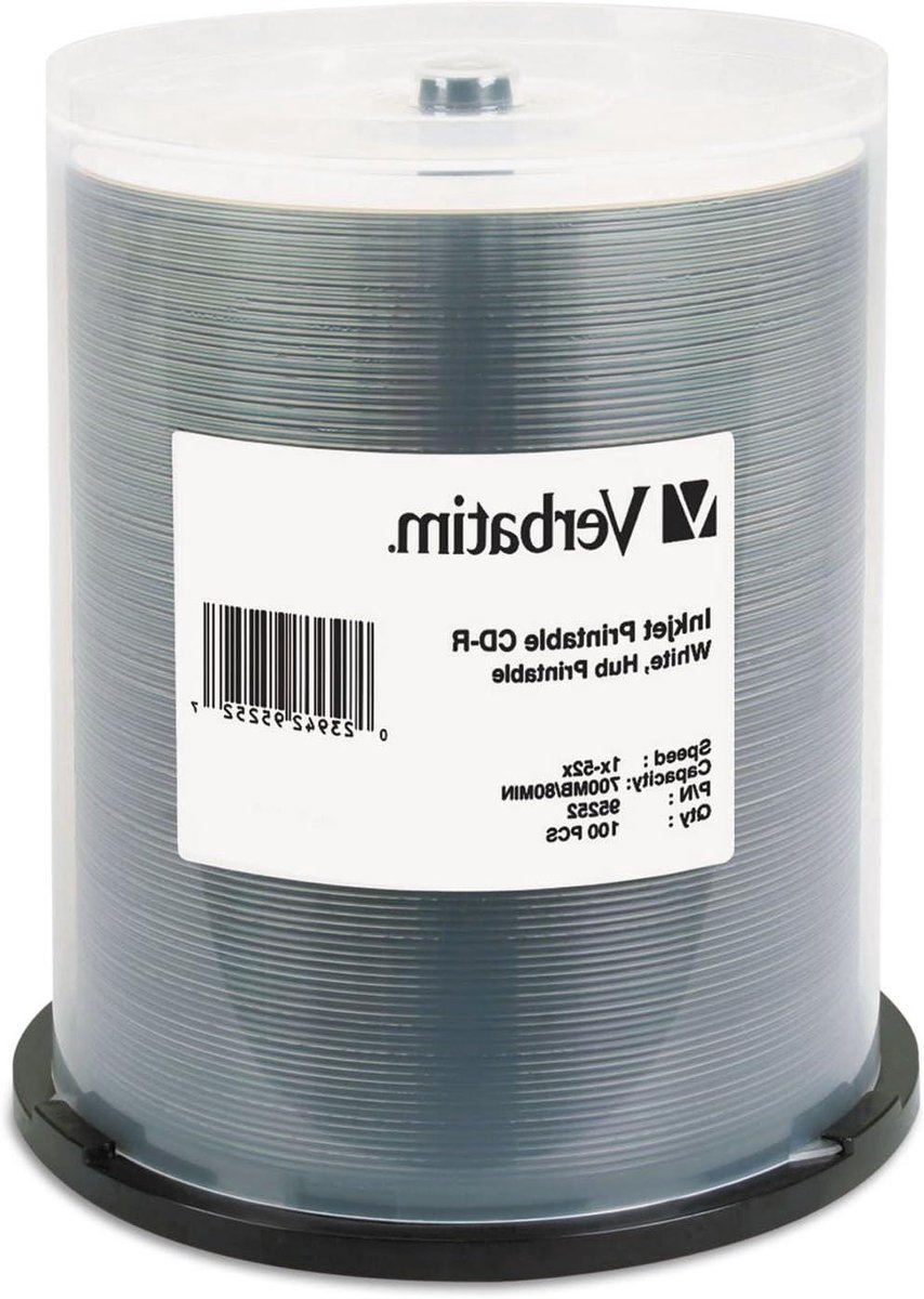 CD-R Blanco Discs - Lege CD's - Data Opslaan - Inkjet Printbaar - 100 stuks - Wit