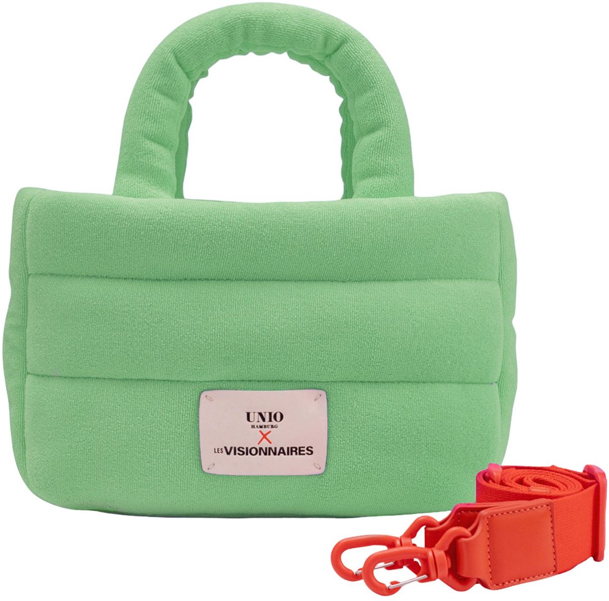 Unio Hamburg x Les Visionnaires handtas schoudertas Frottee Unio Cortina Vintage Mint Lichtgroen