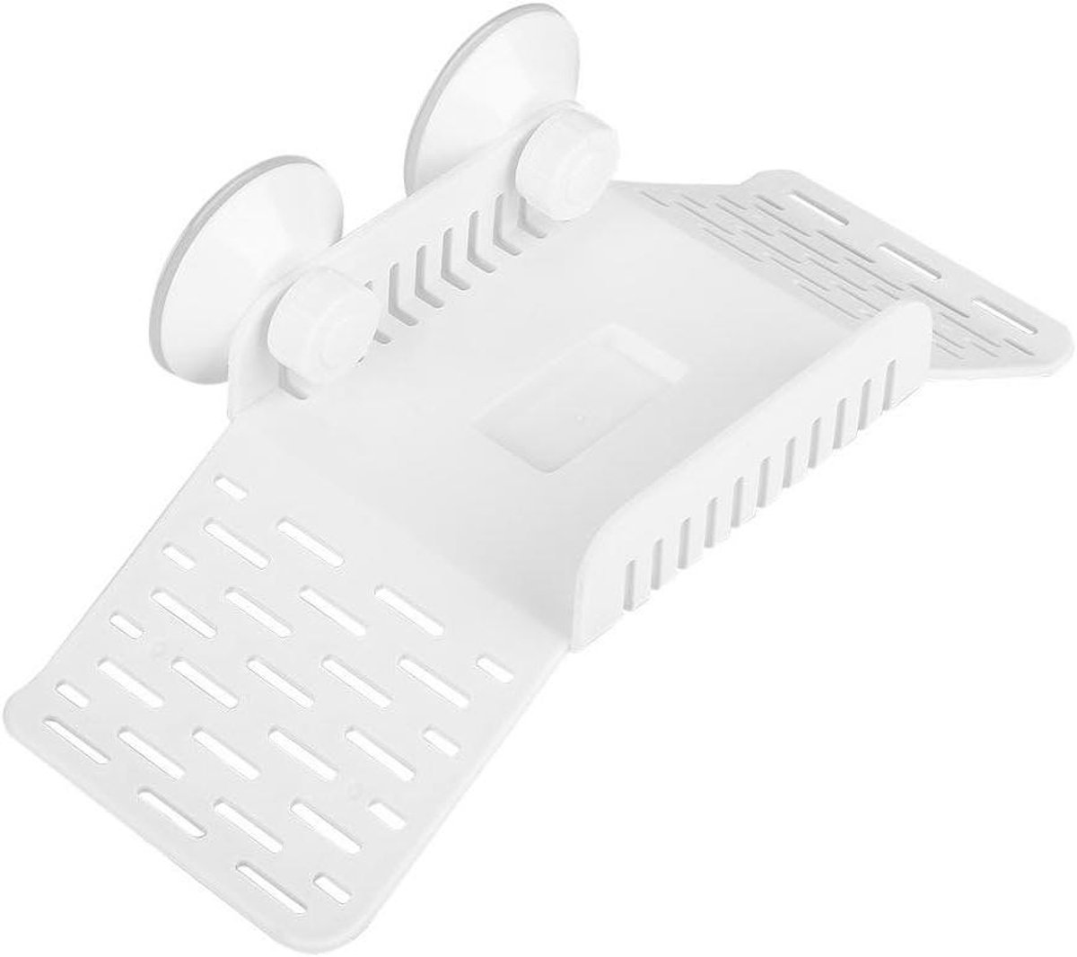 Schildpad Klimplatform - Aquarium Terras - Ontspannen Dieren - Met Voederbak - 27.4 cm - Wit