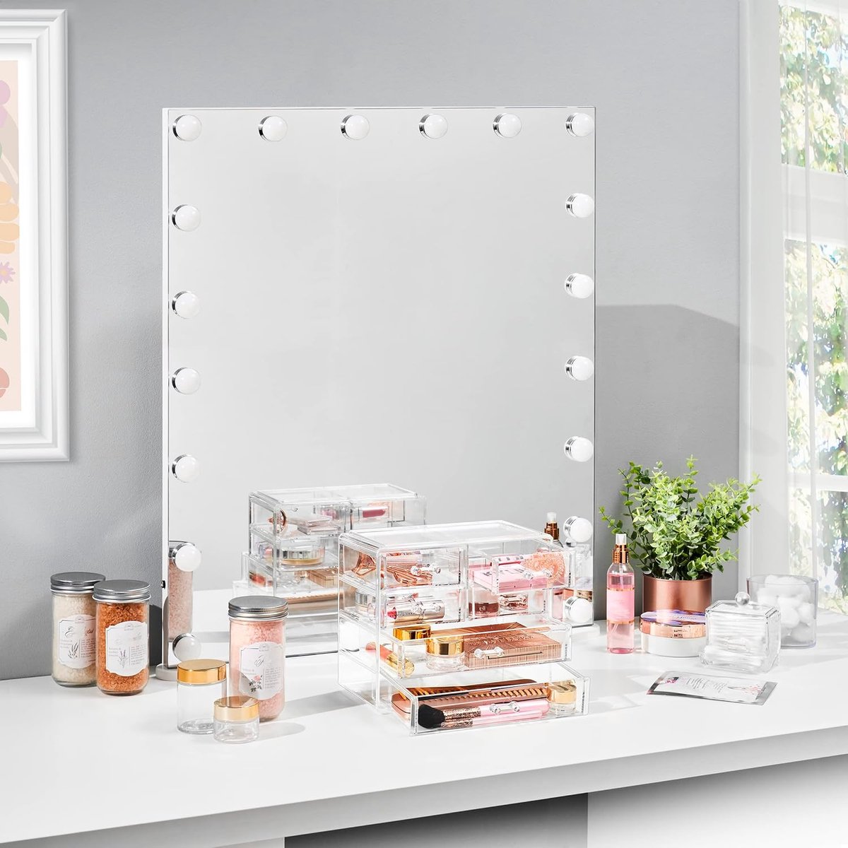 Cosmetica Opbergkoffer - Make-up Organizer - Sieraden Opbergen - 2 Grote 4 Kleine Laden