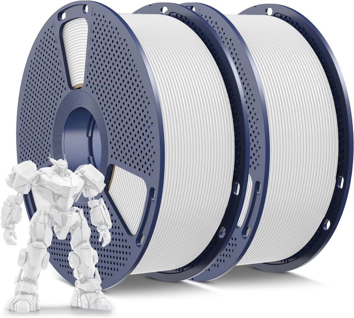 PETG Filament Set - 3D Printer Draad - 3D Printen - Minder Rek Goede Hechting - 2 kg - Wit