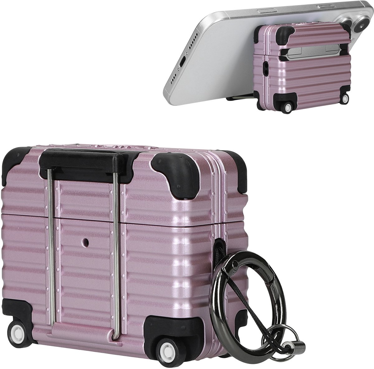 kwmobile Koptelefooncase met kofferdesign voor Apple Airpods Pro 3 – paars