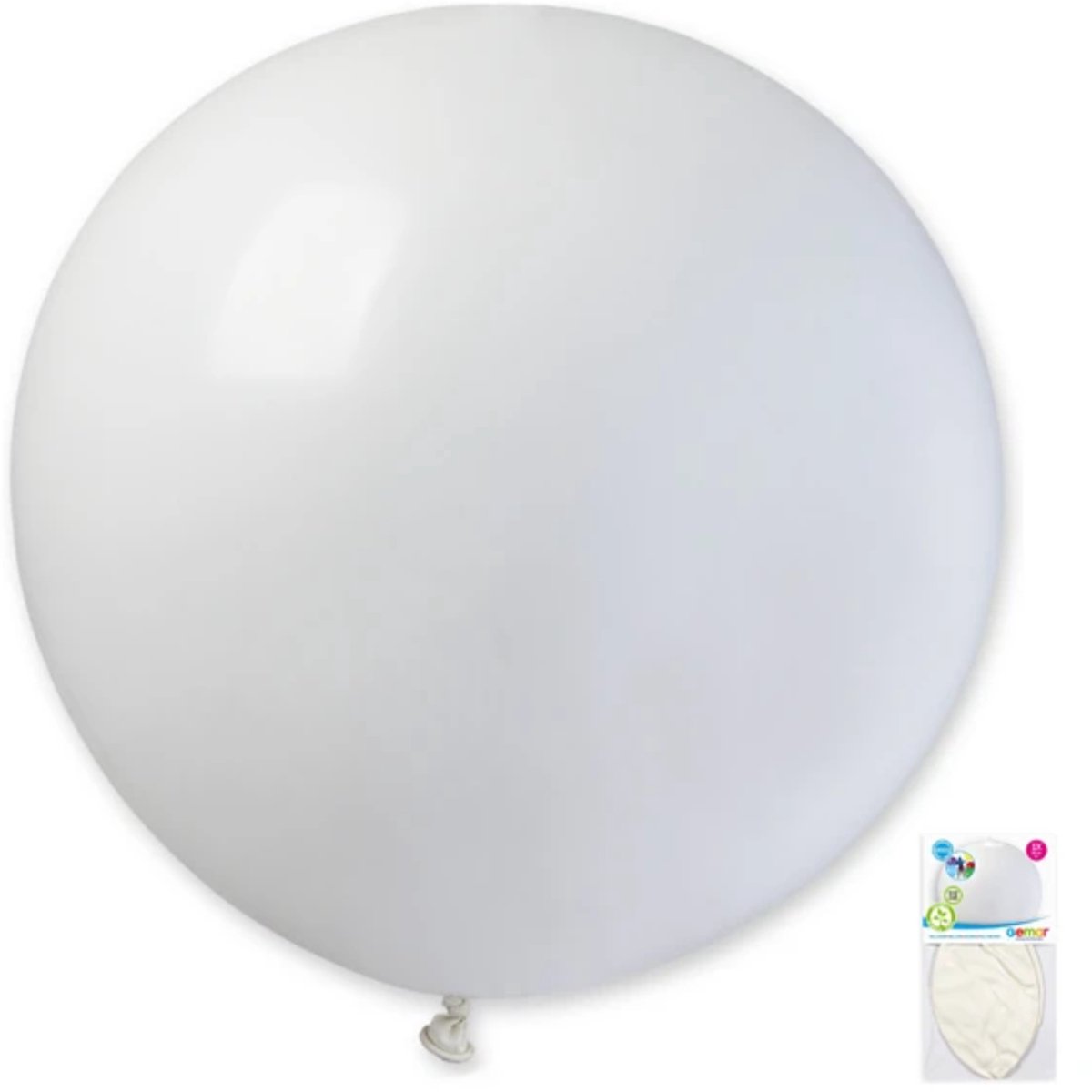 Topballon Latex - Wit - 80 cm