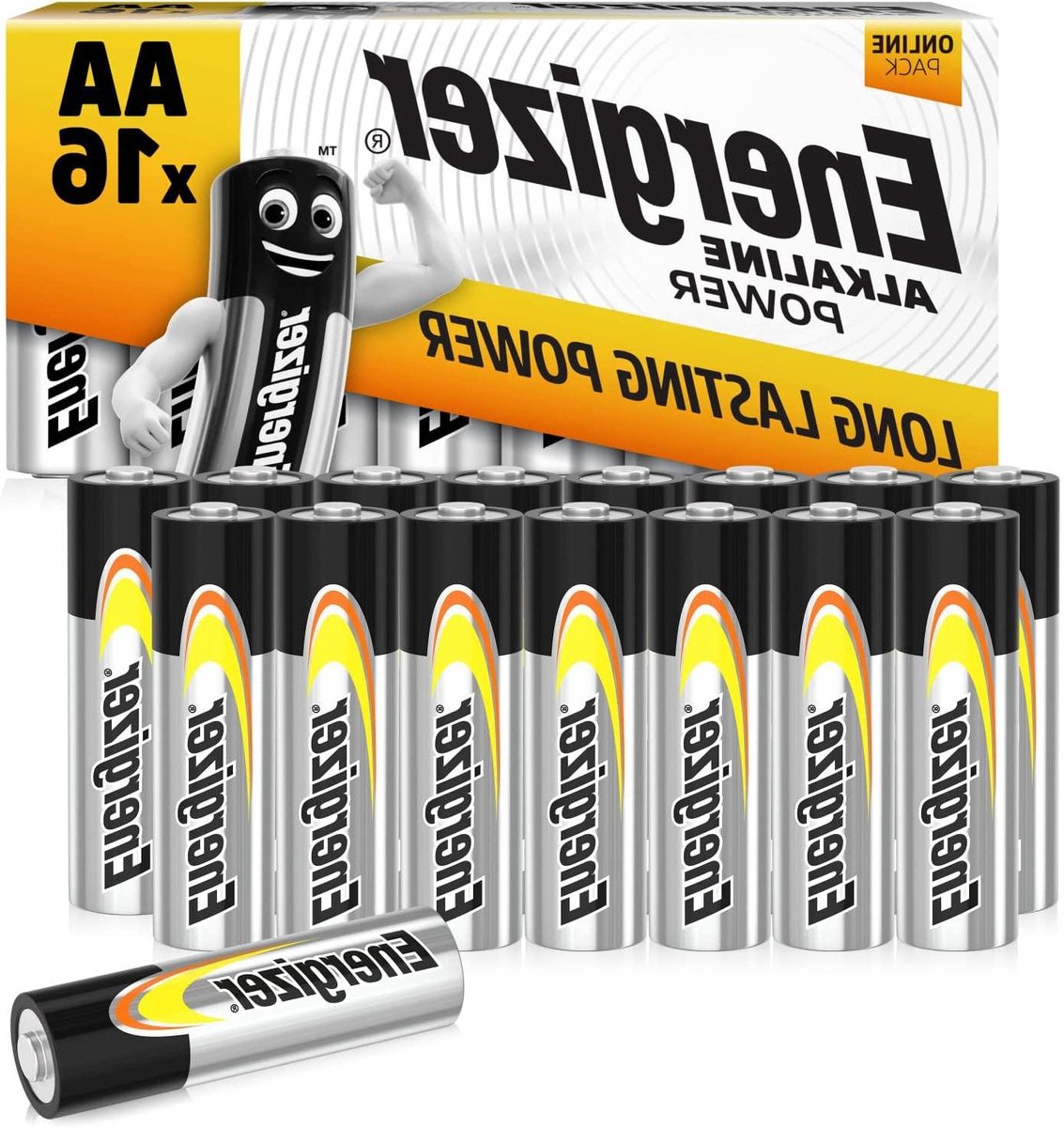 Wegwerp Batterijen - AA Batterijen - Dagelijkse Apparaten - Gegarandeerd Uitloopvrij - 16 Stuks - Zilverkleurig