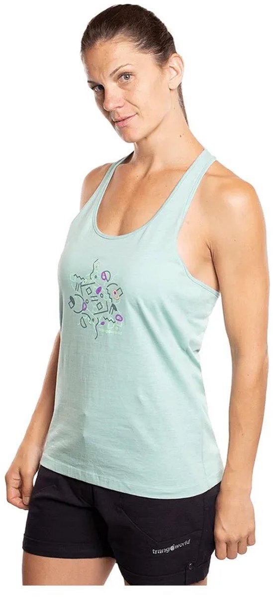 Trangoworld Mazin Mouwloos T-shirt Vrouw Lichen