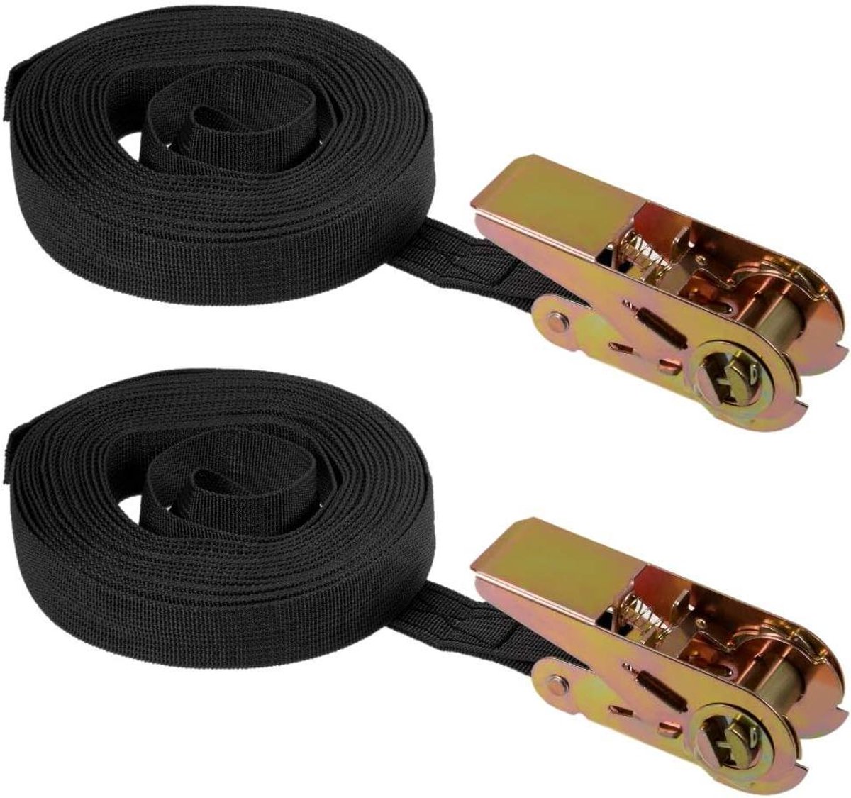 Ratel vastbindriem - Sjorband vrachtriem - Vracht zekeren - 250 kg draagkracht - 45 m x 25 mm - Rood