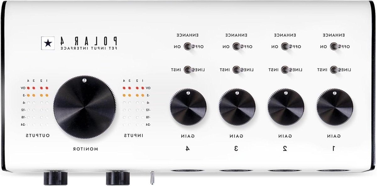 Audio Interface - Gitaar Opname - Muziek Maken - FET Invoer Trap - 4-in-4 uit - Zwart