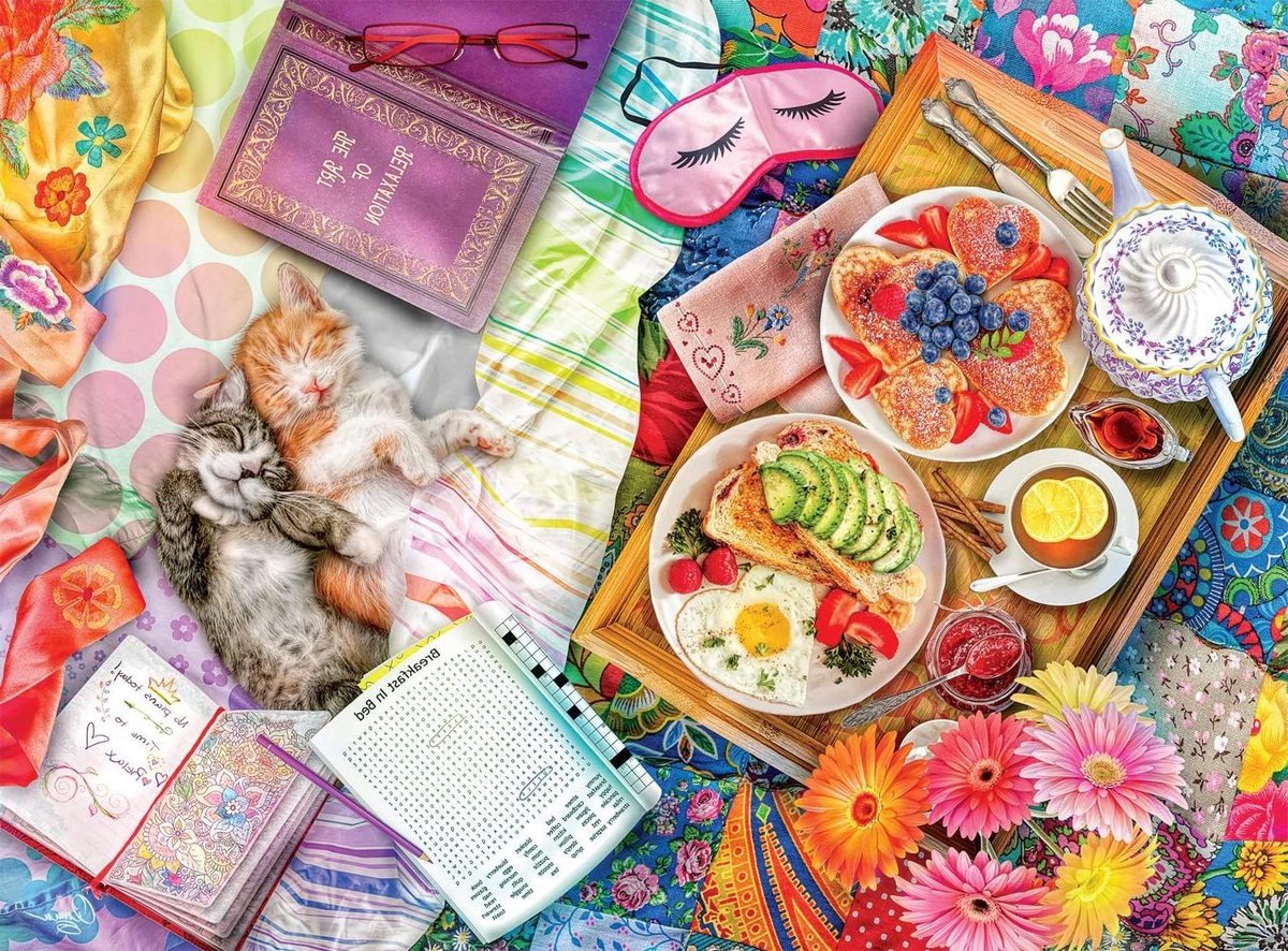 Buffalo Games - Aimee Stewart - Breakfast in Bed - 1000 Piece Jigsaw Puzzle