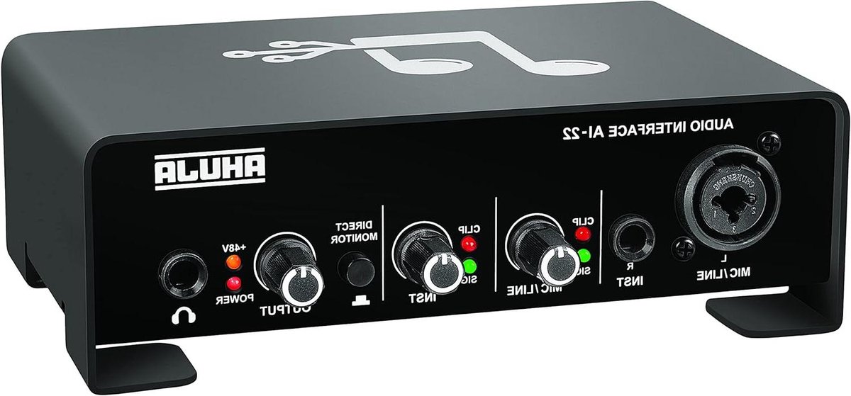 Audio Interface - Geluidskaart Opname - Muziek Opnemen - 2 In 2 Uit - 22 x 16 x 10 cm
