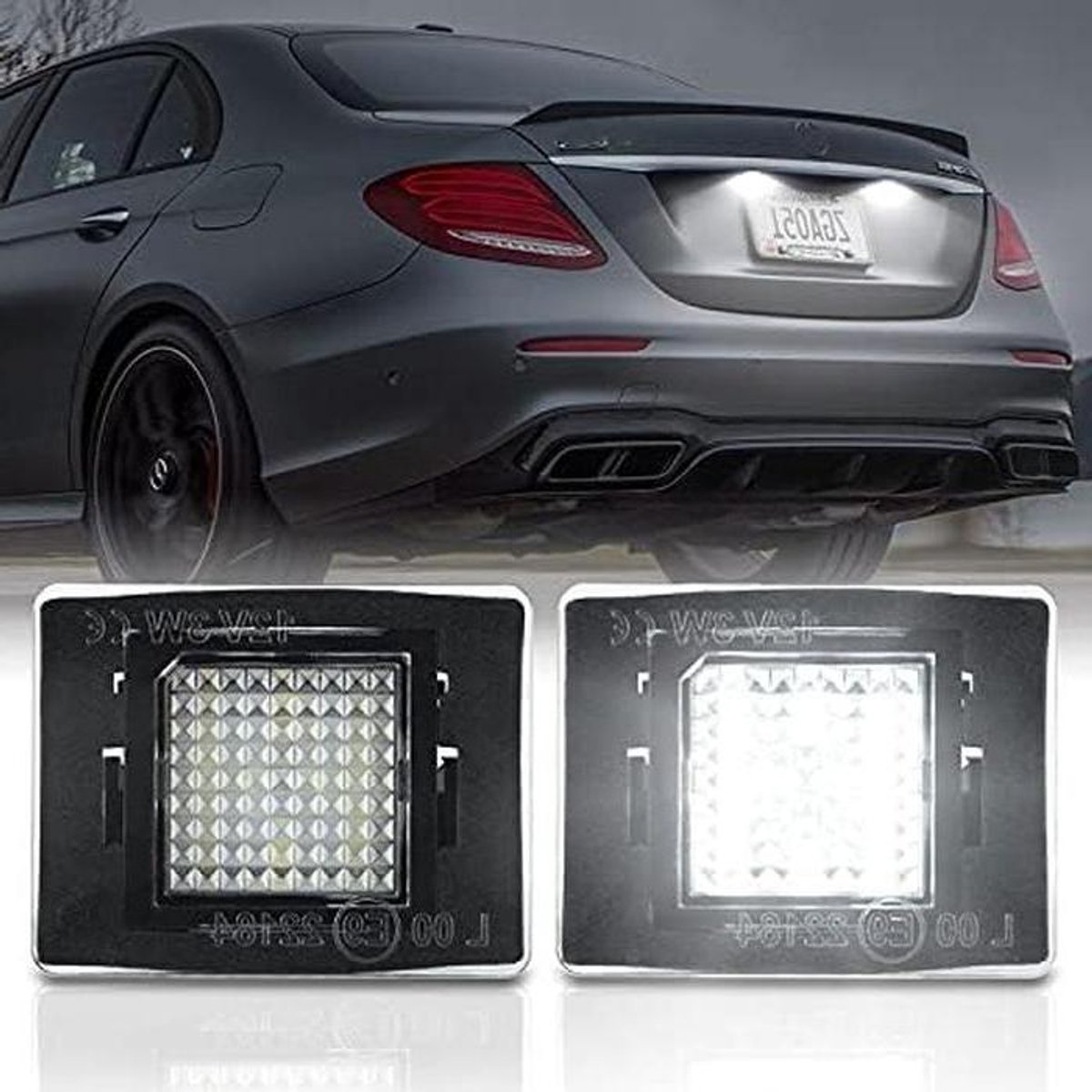Kentekenplaatverlichting LED - Nummerplaatverlichting Xenonlook - Verlichting Auto - Registratievrij E-keurmerk - 2 stuks - Wit