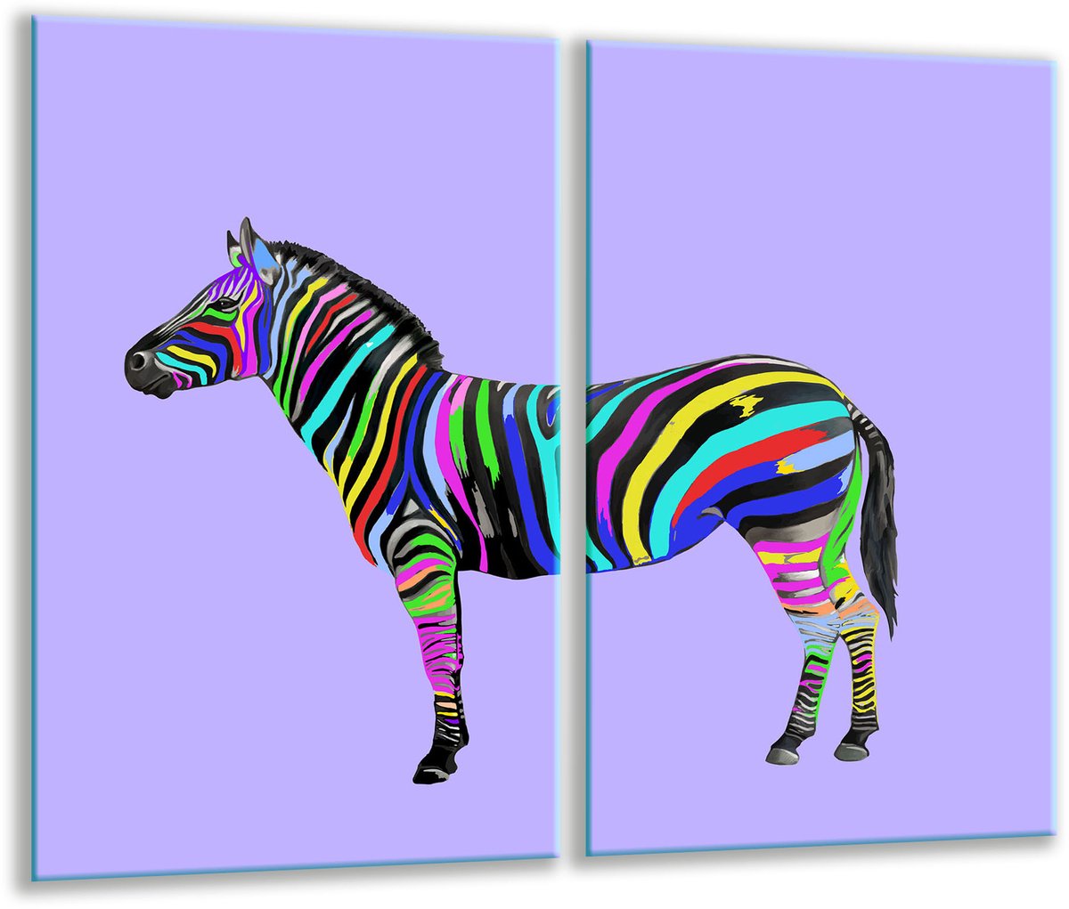TMK ArtDeko - Serie ZEBRA - Glazen Snijplank - 52cm - Inductiekookplaten