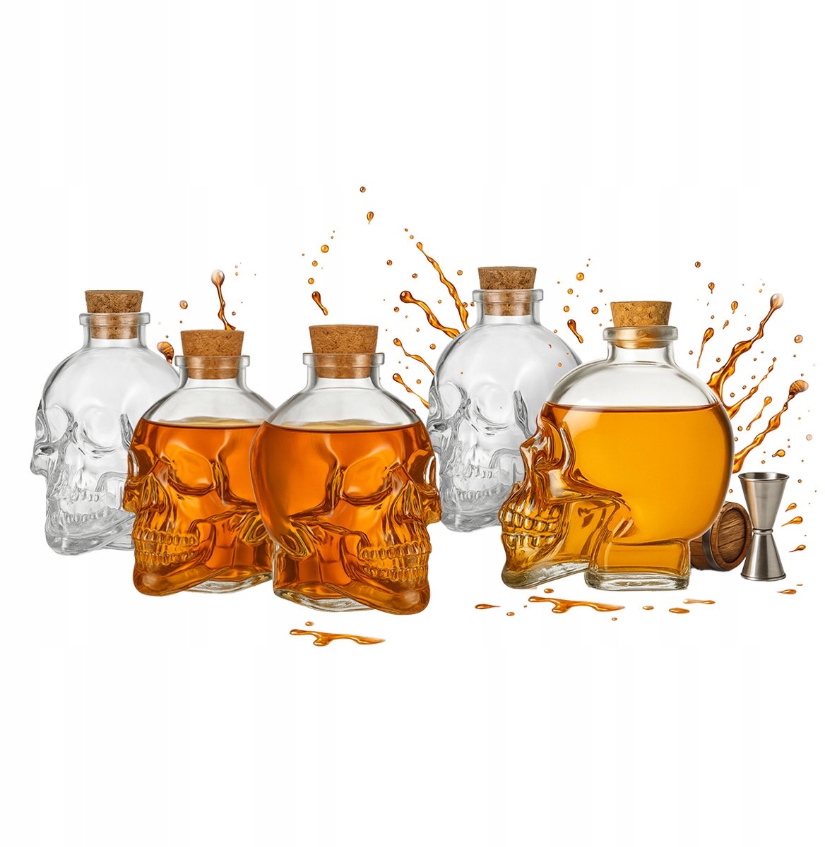 Bimberek Serie - Karaf in de Vorm van een Schedel - 100ml - Uniek Cadeau - Whiskey