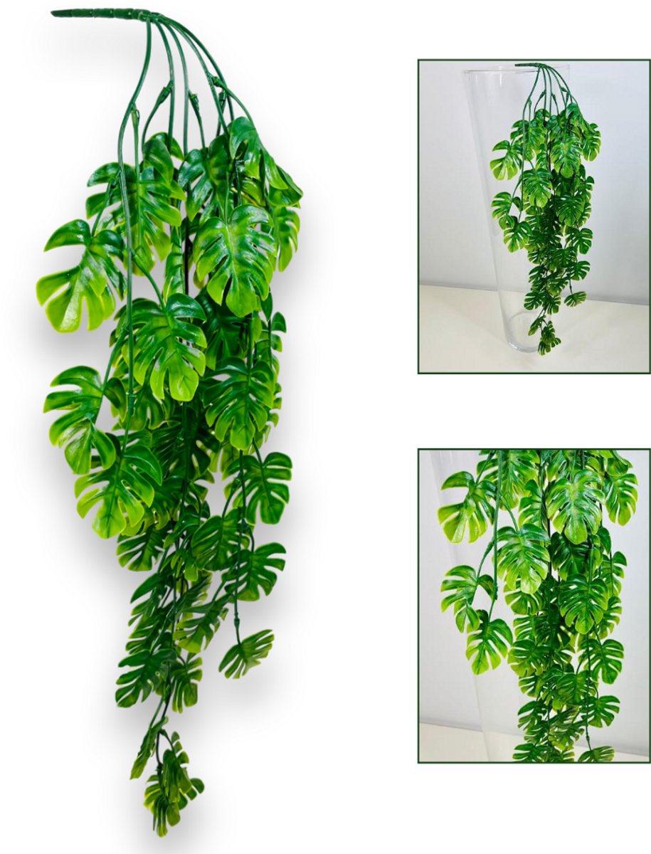 Inspiruj Kunstbloem - Monstera Girlande - 73 cm - Groen
