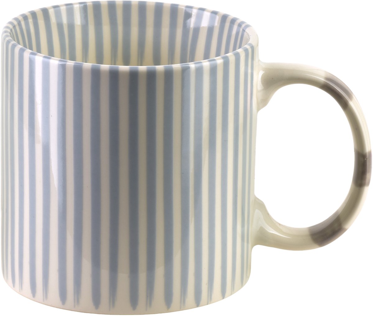 Mondex RONNIE - Porseleinen Beker - 380ml - Elegant Ontwerp - Blauw en Wit