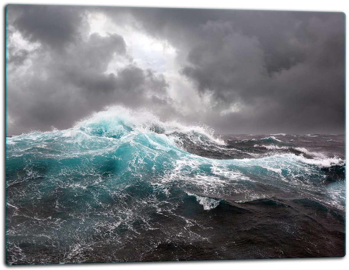 TMK ArtDeko - Snijplank - 52x40 cm - Glazen Beschermplaat - Inductie Geheel