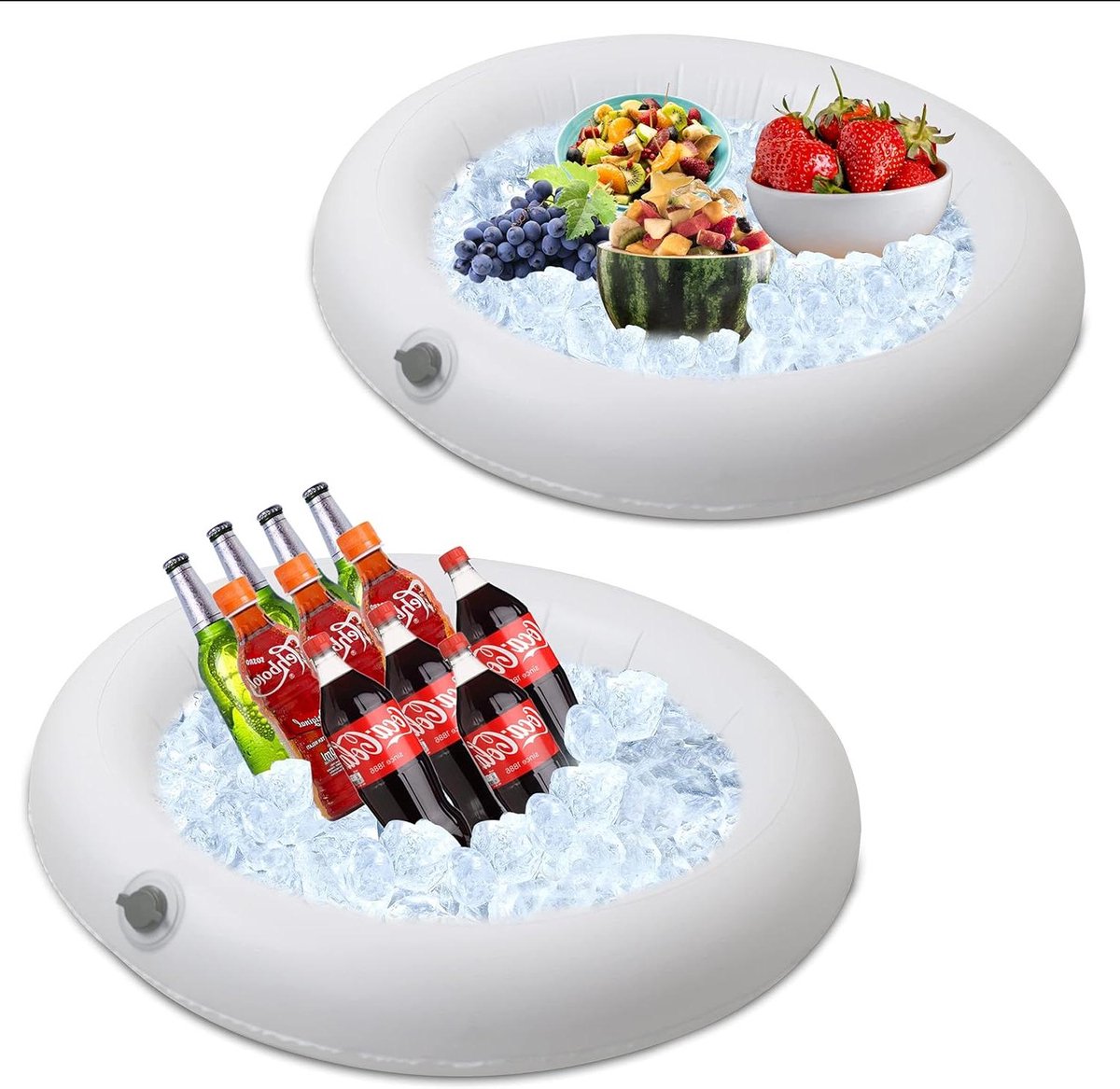 Opblaasbare Serveerbar - Buffet Koeler - Buitenfeesten - Unieke Ventiel - 61 x 61 cm - Wit