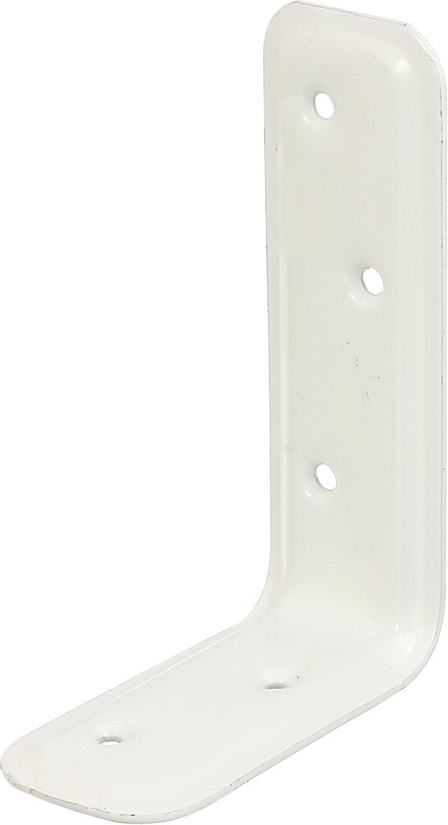 Alberts 849610 steunhoek | ingeperst | witte kunststof coating | 80 x 120 x 40 mm | set van 20