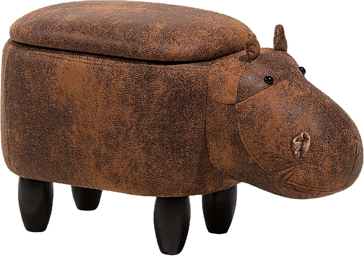 HIPPO - Hocker - Bruin - Kunstleer