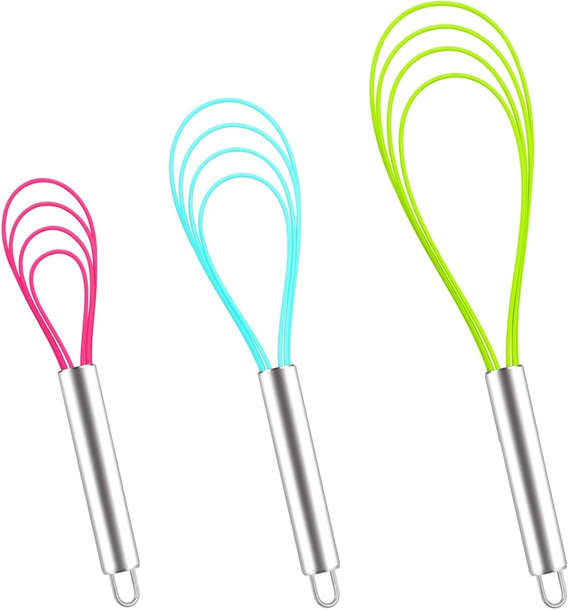 Platte garde silicone - hittebestendig - 3 stuks - 8, 10, 12 inch