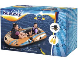 Bestway Kondor Elite 2000 Opblaasboot Set - 2 Persoons - Inclusief Peddels - Oranje