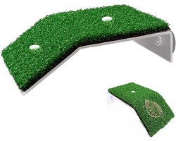 Reptielen Platform - Rustplek Schildpad - Aquarium Inrichting - Antislip Oppervlak - 14 x 3 x 8 cm - Groen