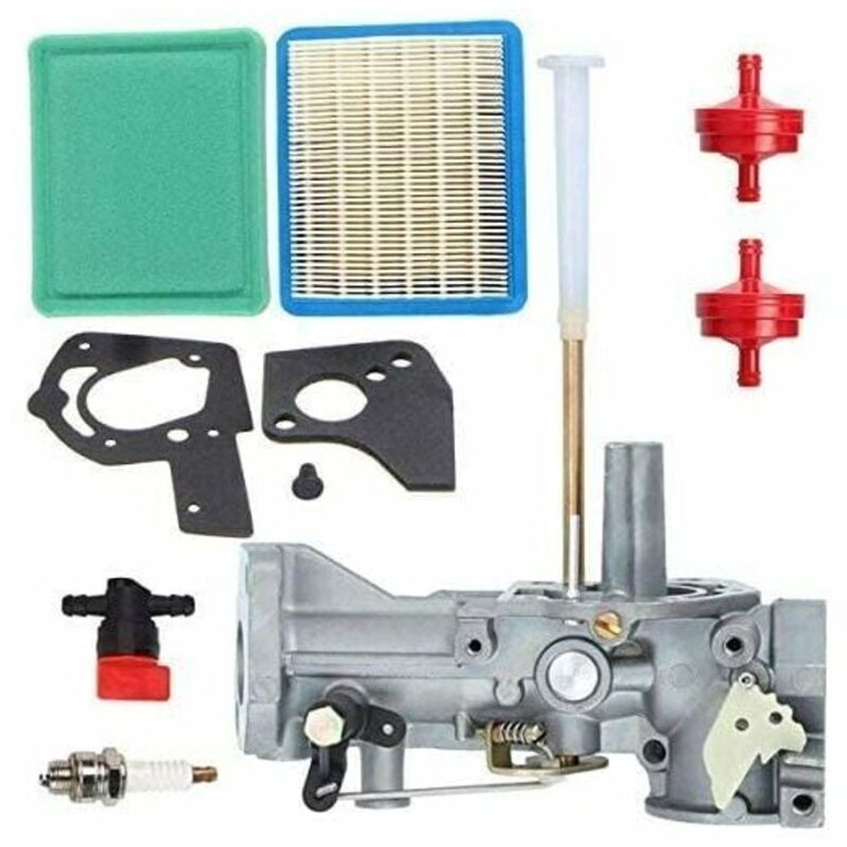 Geschikt geschikt voor Briggs & Stratton 5 pk motoren geschikt geschikt voor carburateur. Compatibele modellen: 498298, 692784, 495951. Inclusief luchtfilter. Ook geschikt geschikt voor terrasstofzuigers.