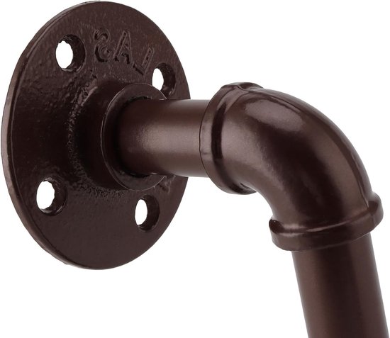 Robuuste 8-delige Steunbeugels voor Industrieel Pijprack met Schroeven en Wandankers, Perfect voor Planken en Decoratie in Huis — afbeelding 2